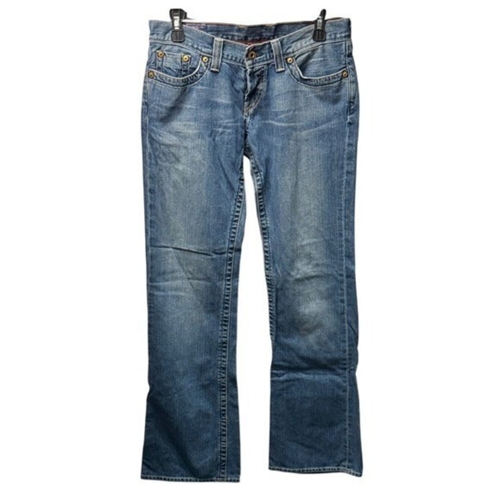 Lucky Brand Dungaree Co Womens 8/29 Long Inseam‎ Straight Leg Jeans Medium Wash